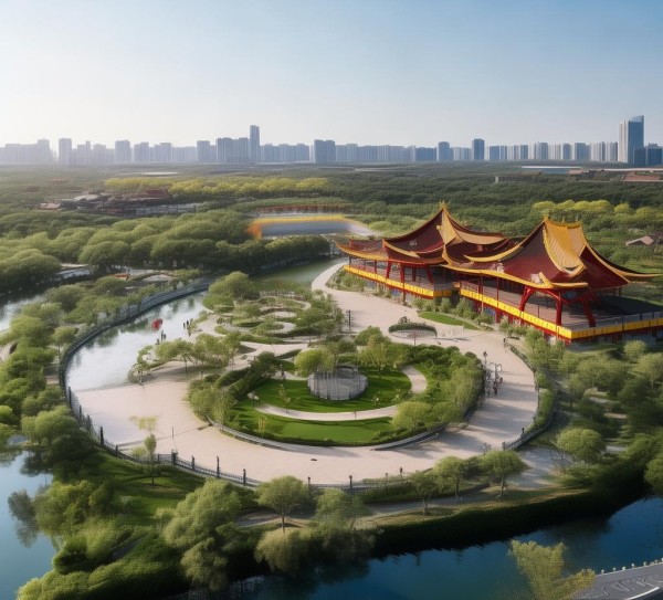 汉梁文化公园二期，和谐共生文化公园标志工程